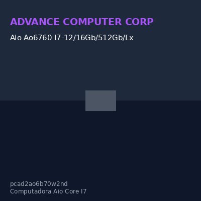 Aio Ao6760 I7-12/16Gb/512Gb/Lx