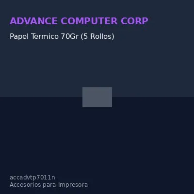 Papel Termico 70Gr (5 Rollos)