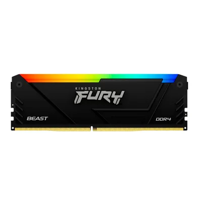 Memoria Kingston Fury Beast RGB Black, 16GB DDR4 3200 Mt/S, Pc4-25600, Cl16, 1.35V. @